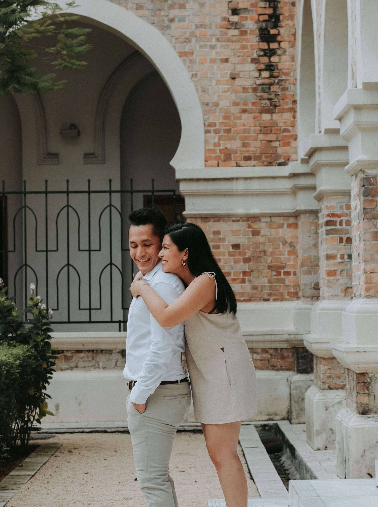 JP and Nadine hugging